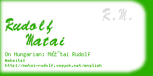 rudolf matai business card